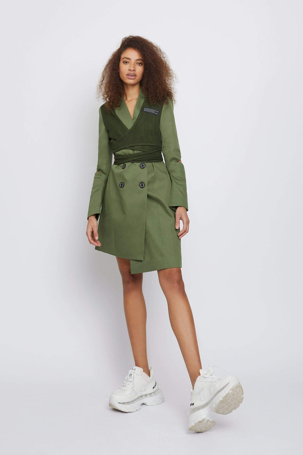 Collusion blazer dress with utility clearance details